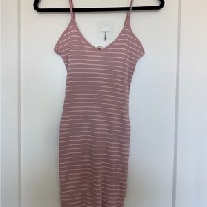 Pink Striped Women's Dress